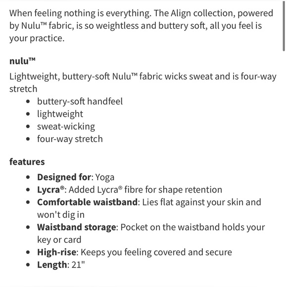 Lululemon Align Crop 21” size 8 - Picture 6 of 15